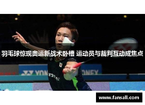 羽毛球惊现奥运新战术卧槽 运动员与裁判互动成焦点